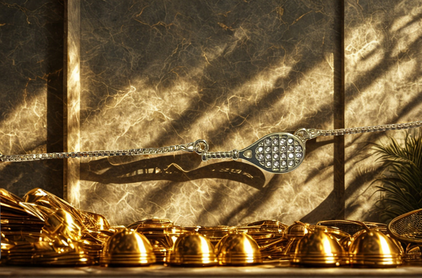 Rhinestone Racket Bracelet