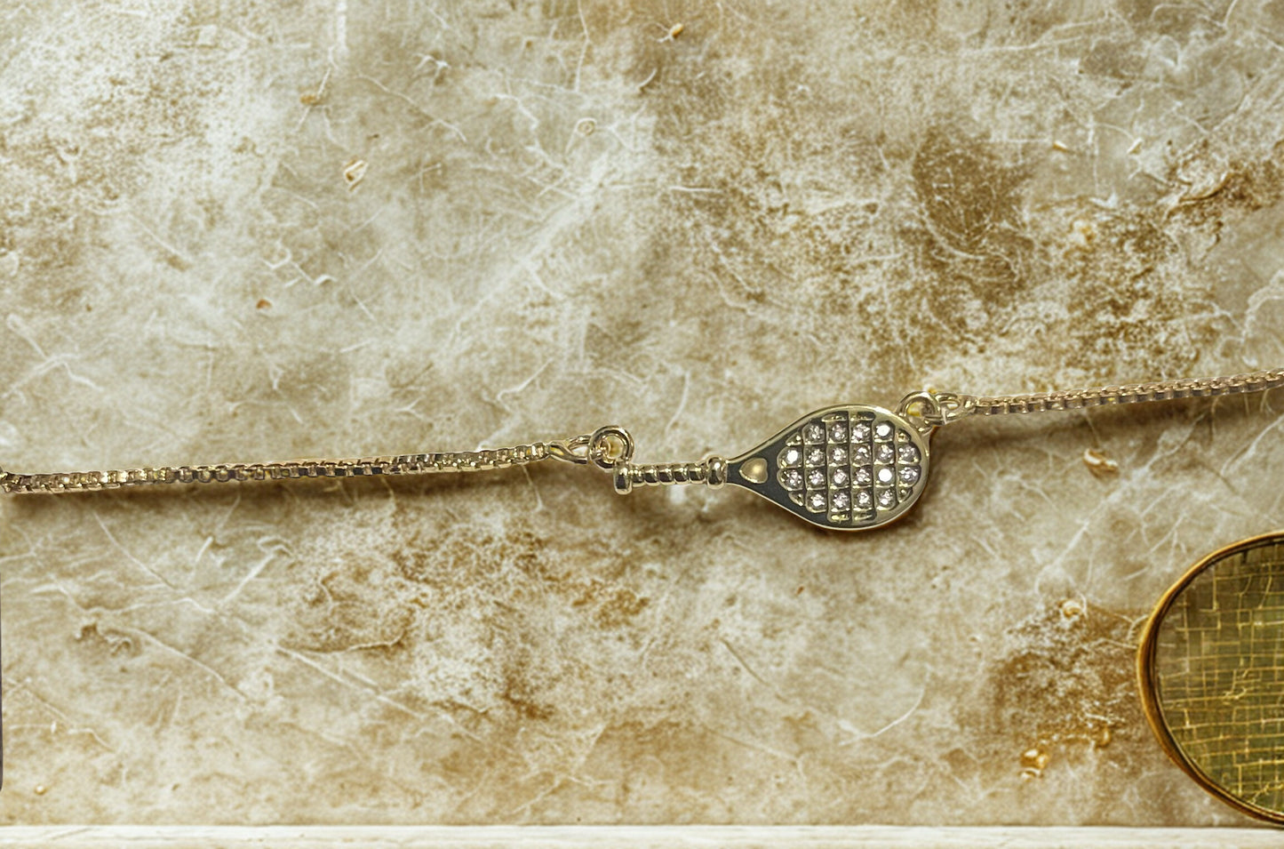 Rhinestone Racket Bracelet