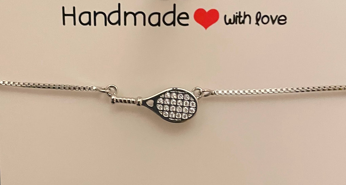 Rhinestone Racket Bracelet