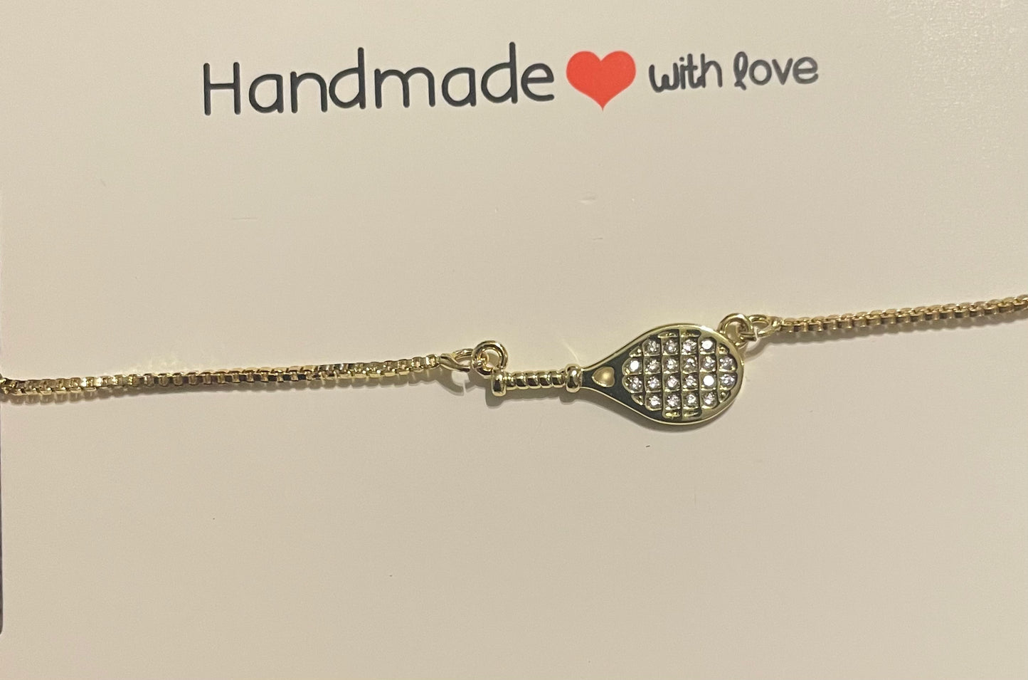 Rhinestone Racket Bracelet